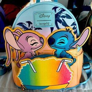 Loungefly Stitch and angel snowcone backpack